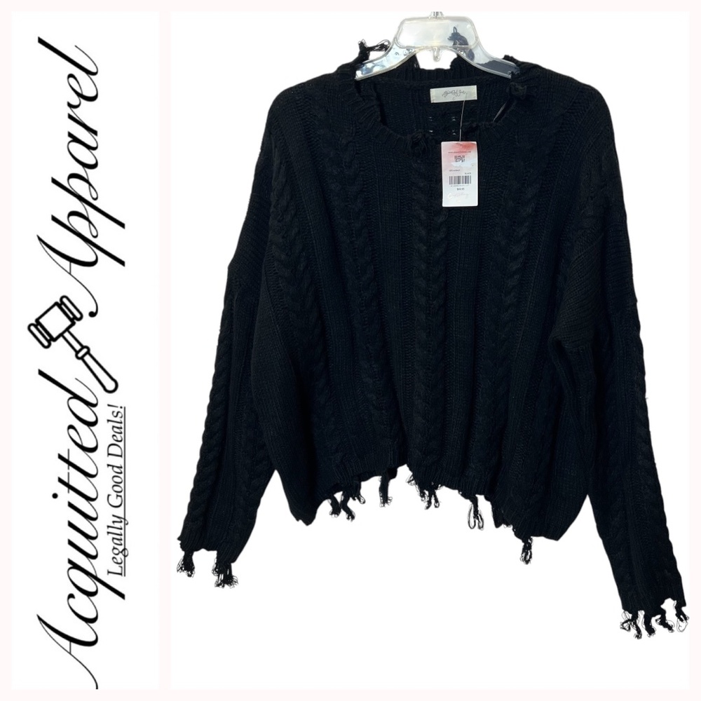 A Beautiful Soul Captivating Pullover Fringe Sweater NWT